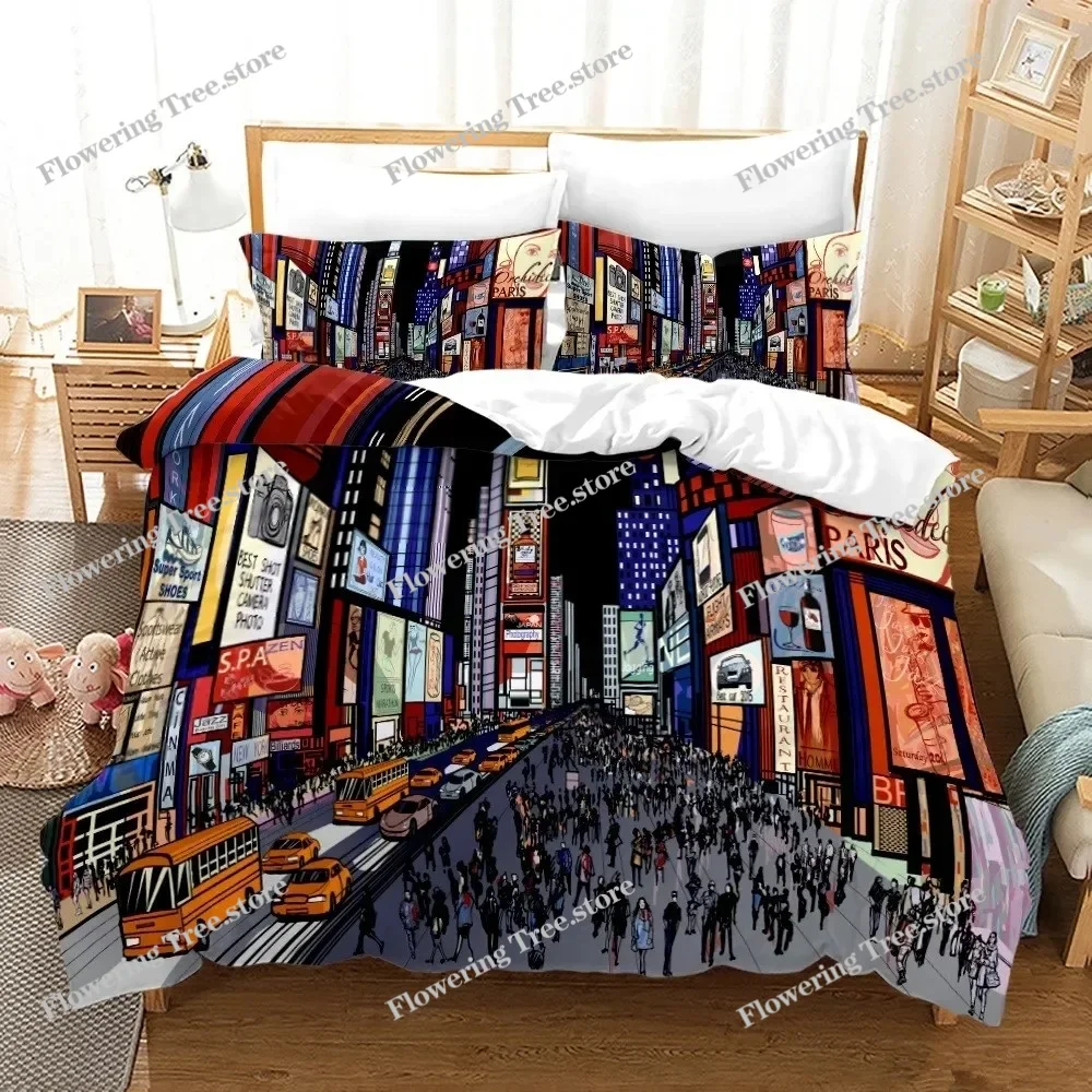 New York City Night View Beddi - Home Textiles New York ulasan dan harga