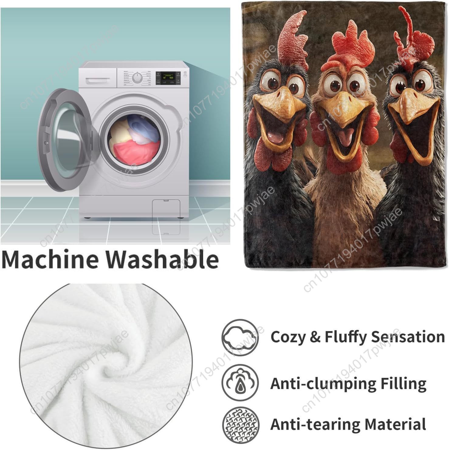 Chickens Blanket Gifts for Wom - Home Textiles & Furnishings ulasan dan harga