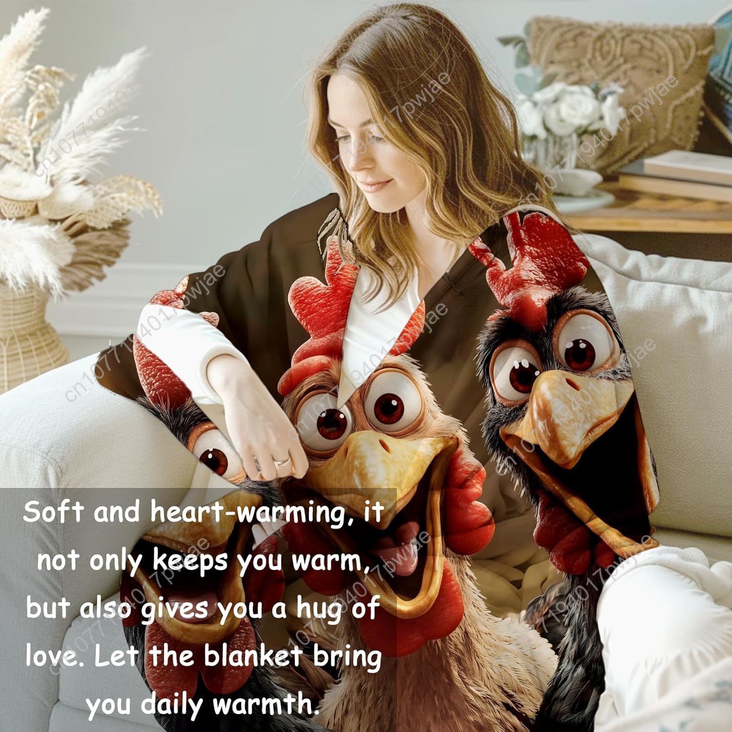 Chickens Blanket Gifts for Wom - Home Textiles & Furnishings ulasan dan harga