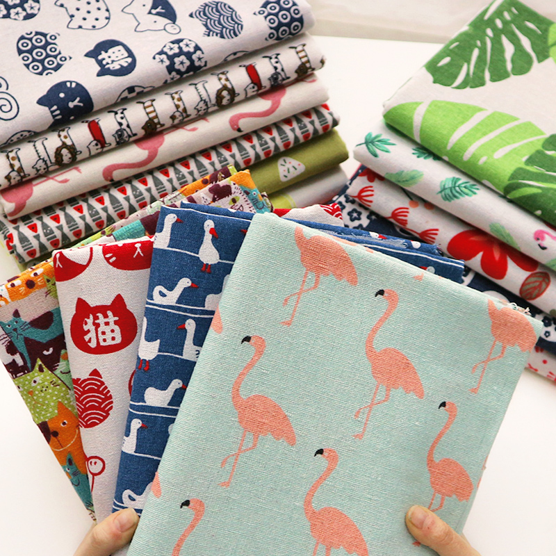 Flamingo Printed Cotton Linen  - Hot Home Of Textiles ulasan dan harga
