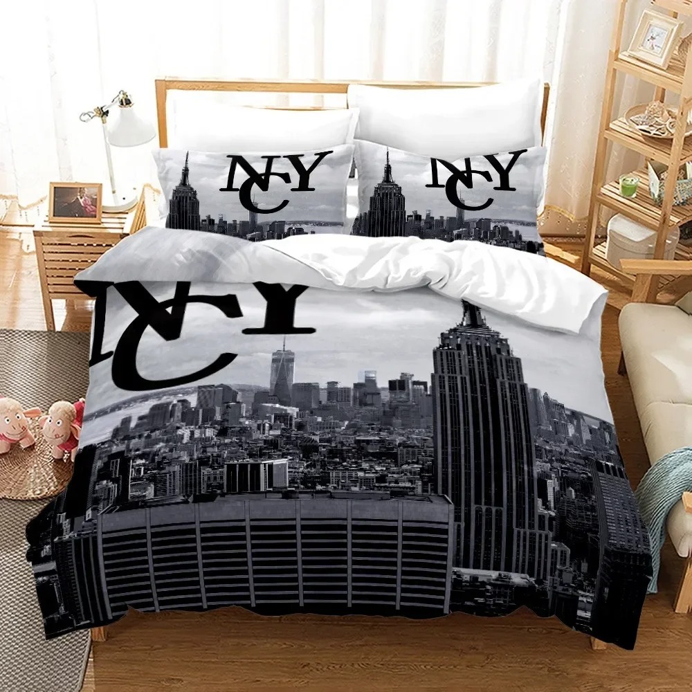 3D Print New York City Night V - Home Textiles New York ulasan dan harga