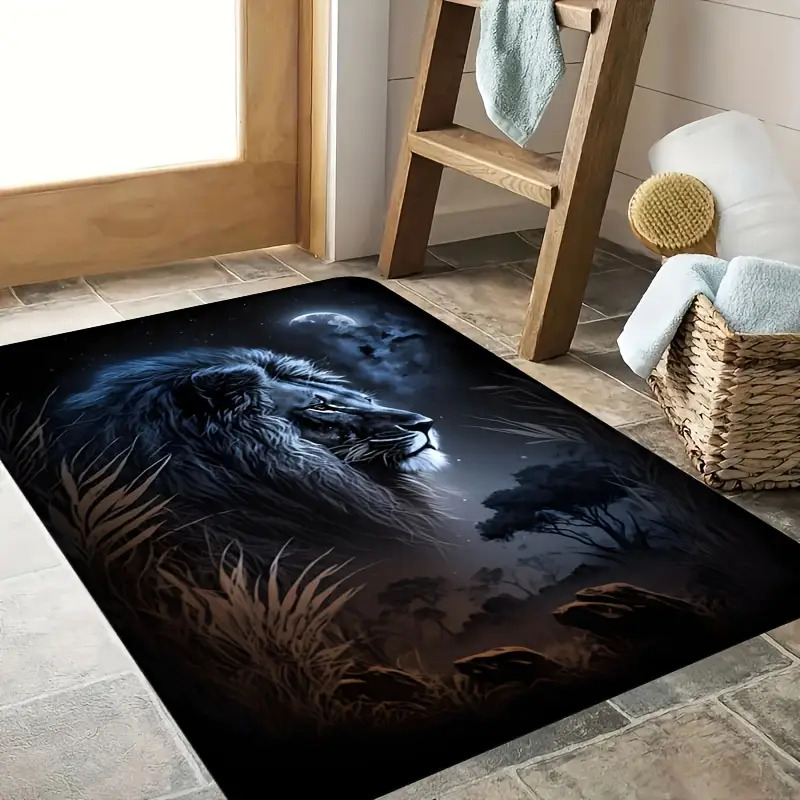 Starry Night Lion Floor Mat -  - Home Textiles Designer ulasan dan harga