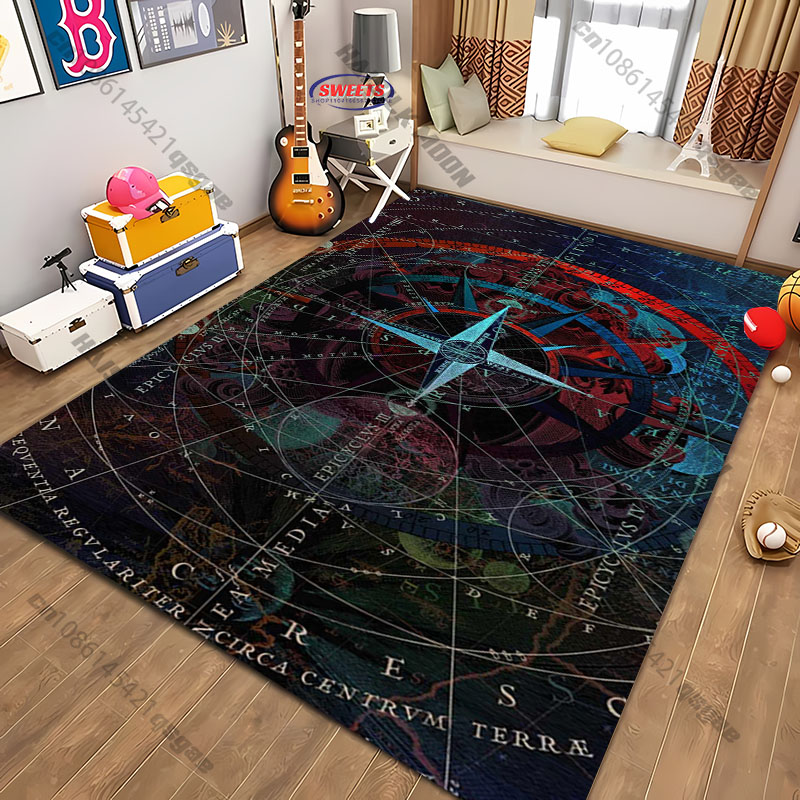 Compass Design Rug for Modern  - Home Textiles Designer ulasan dan harga