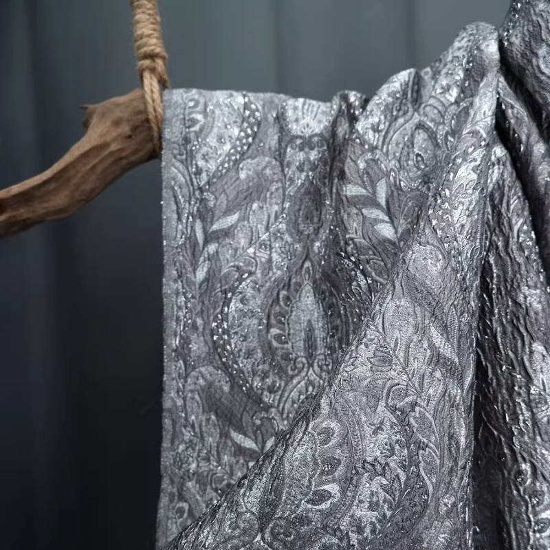 Gray Court Style Shiny Jacquar - Home Textiles Designer ulasan dan harga