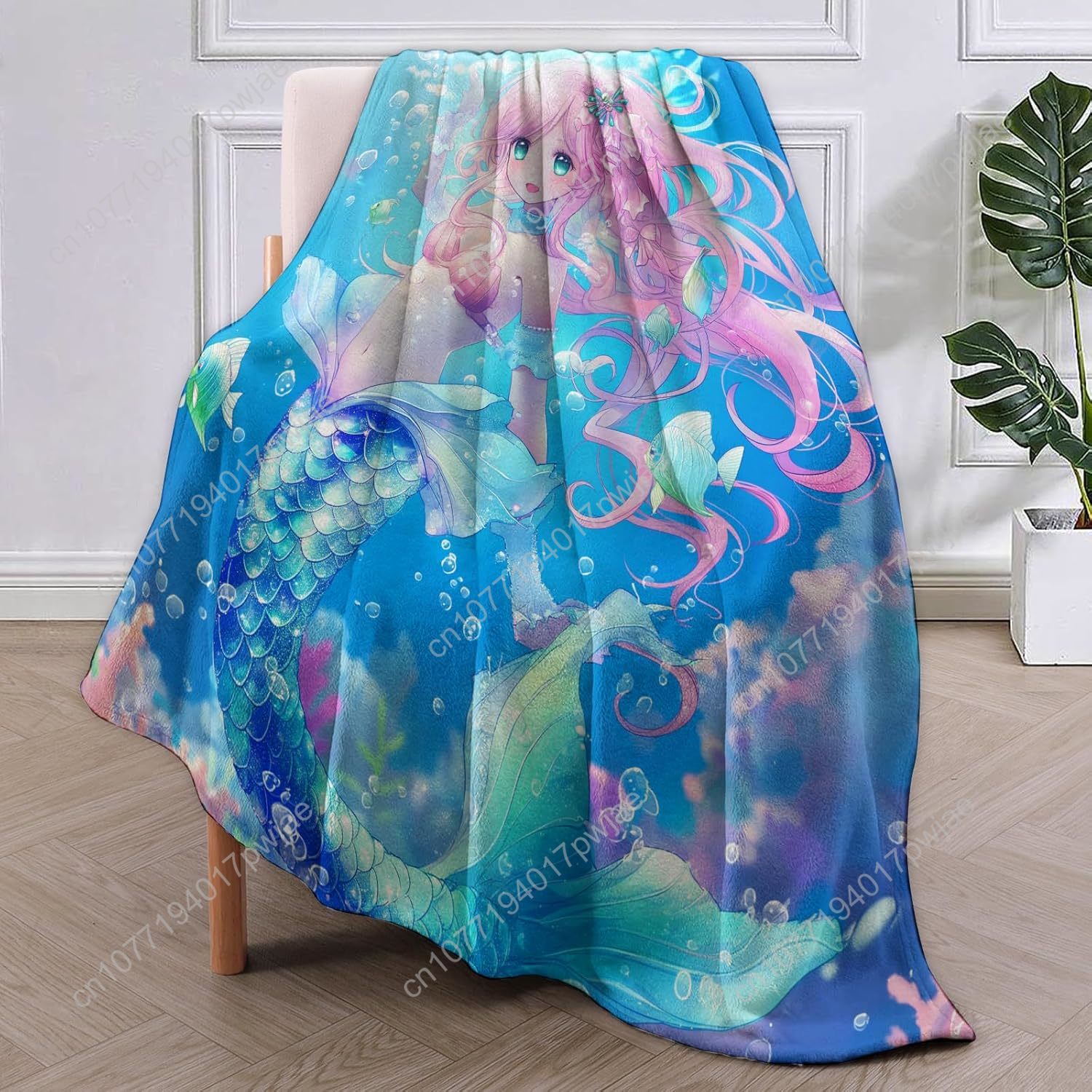 Cute Mermaid Blanket Cartoon F - Home Textiles & Furnishings ulasan dan harga
