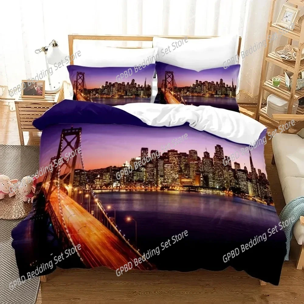 3D Print New York City Night V - Home Textiles New York ulasan dan harga