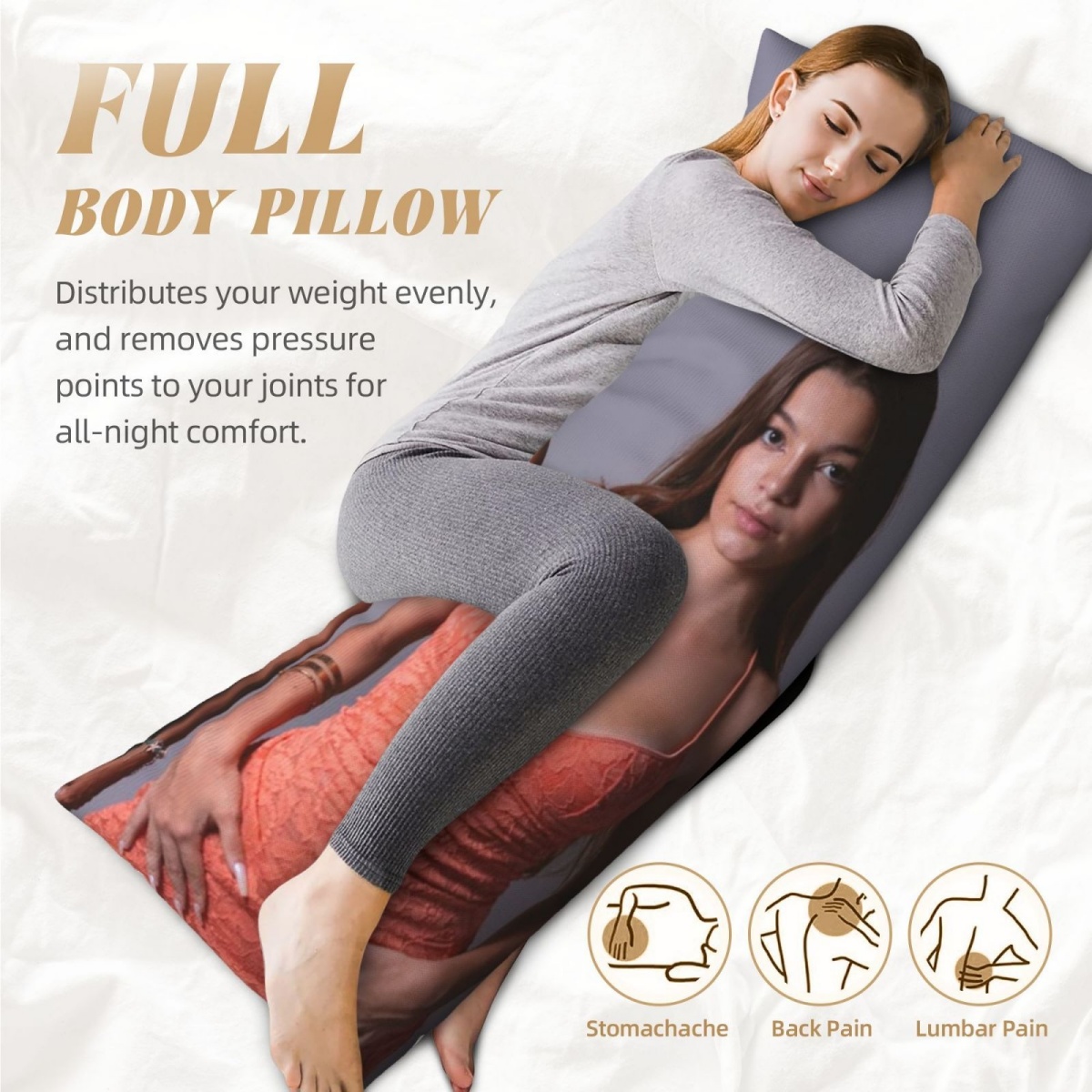 1 Custom Photo Body Pillowcase - Home Textiles Designer ulasan dan harga